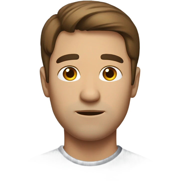 brown haired man portrait emoji