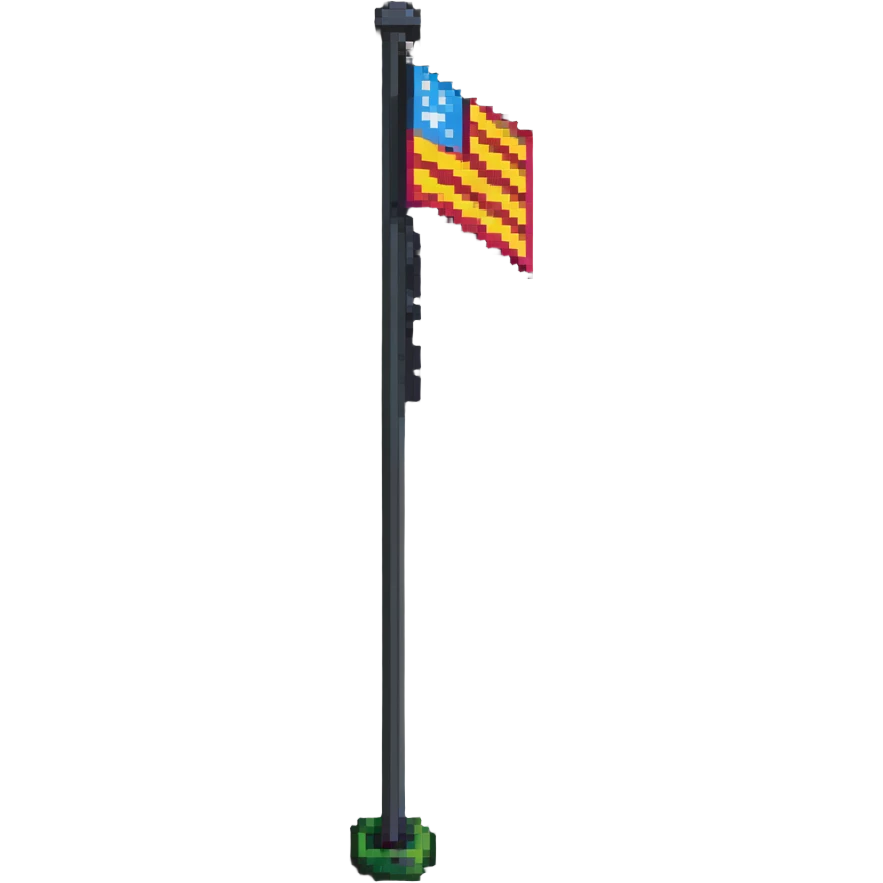 A pixel art flag on a simple pole emoji