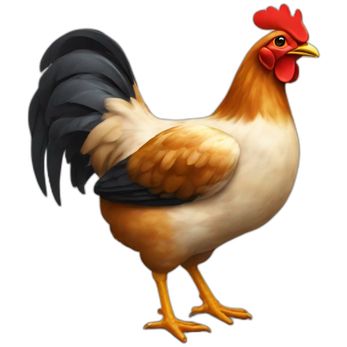 Poussin sur une poule emoji