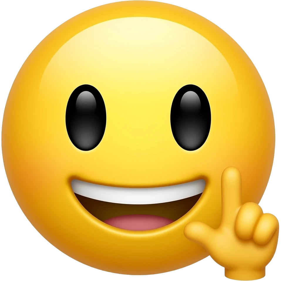 Doing the Korean heart with the hands and a normal yellow emoji. emoji