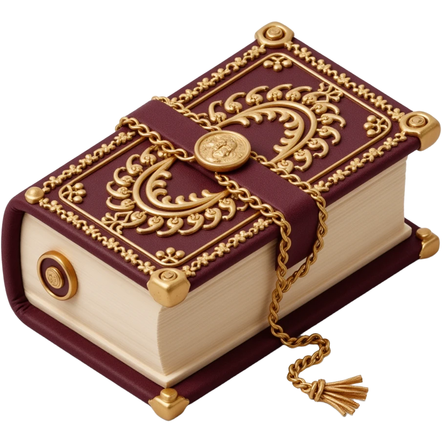 coquette rococo closed hardcover journal emoji