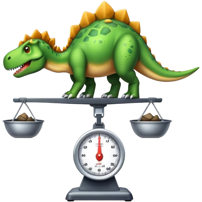 Dinosaur on a scale that brakes  emoji