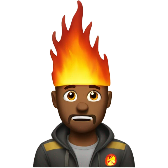 Fire panic this is fine  emoji