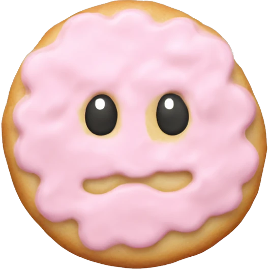 pale pink christmas cookie emoji
