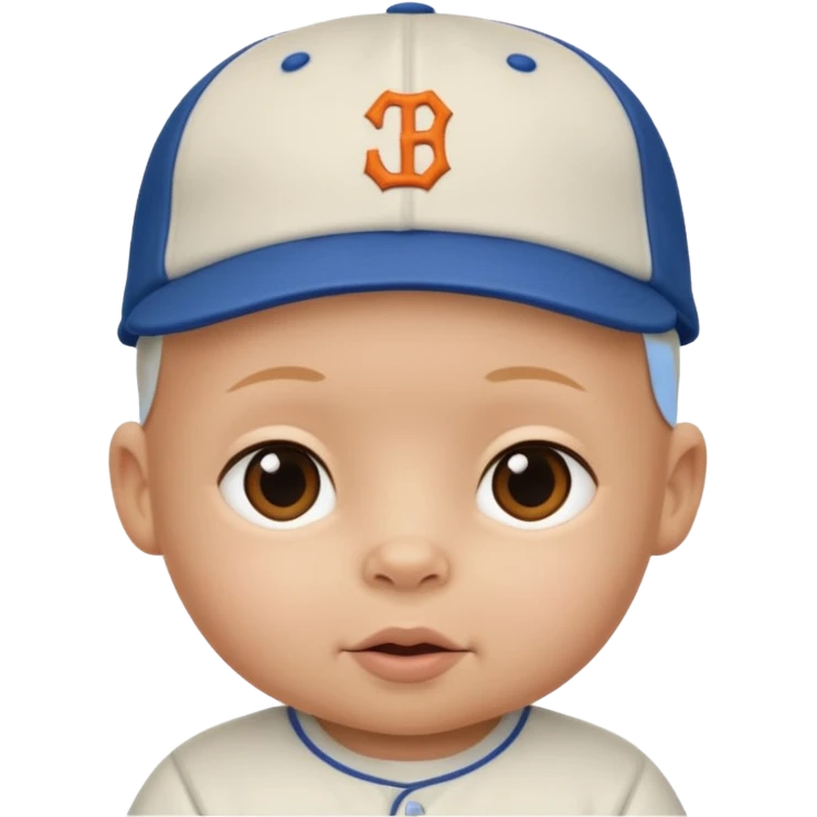 bald baby with baseball hat emoji