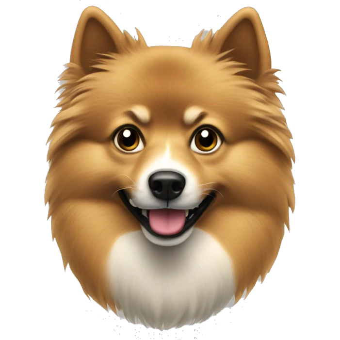 Spitz à poile poile foncé  emoji