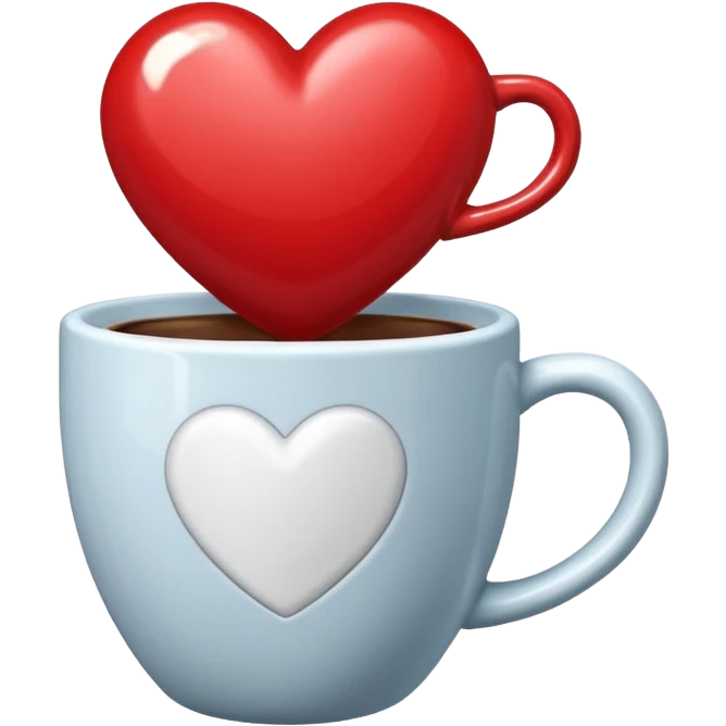 heart with a coffee cup motif emoji