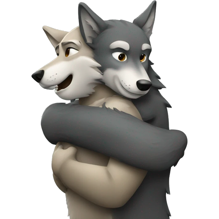 wolf hug emoji