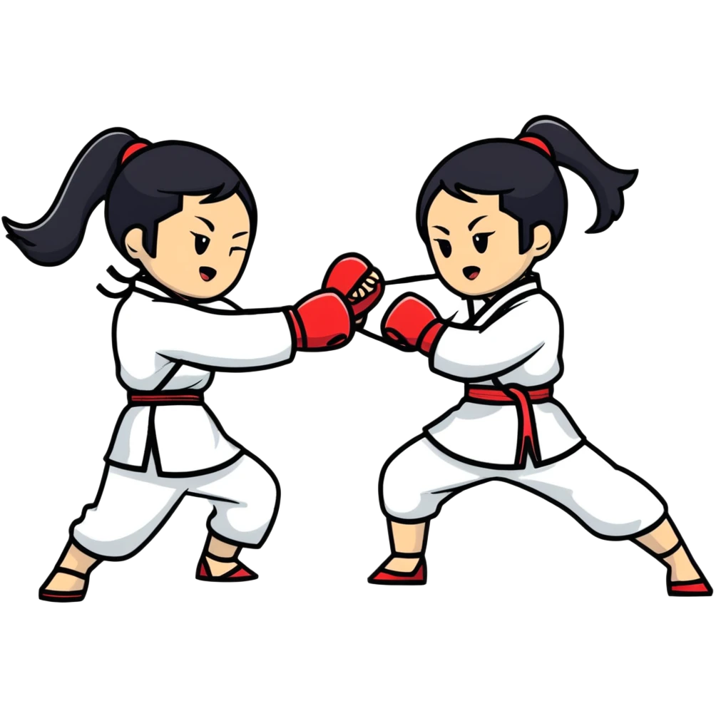 two asian street women fighting emoji