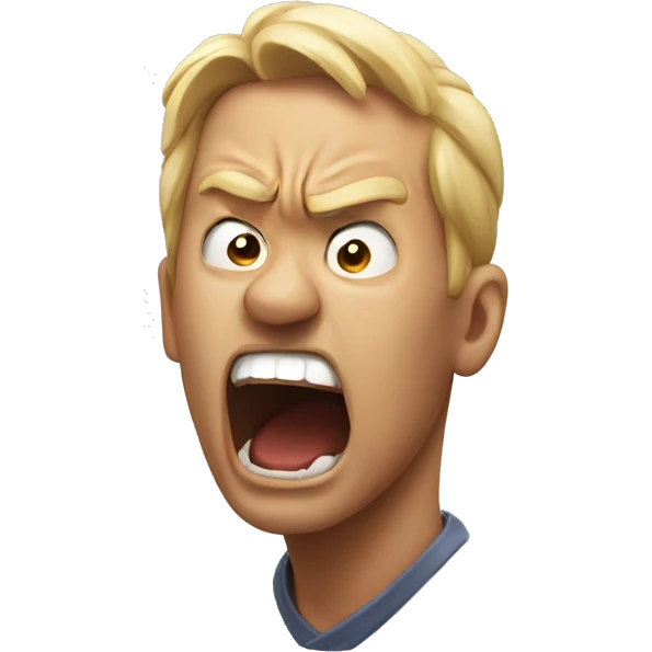 Screaming out of anger emoji