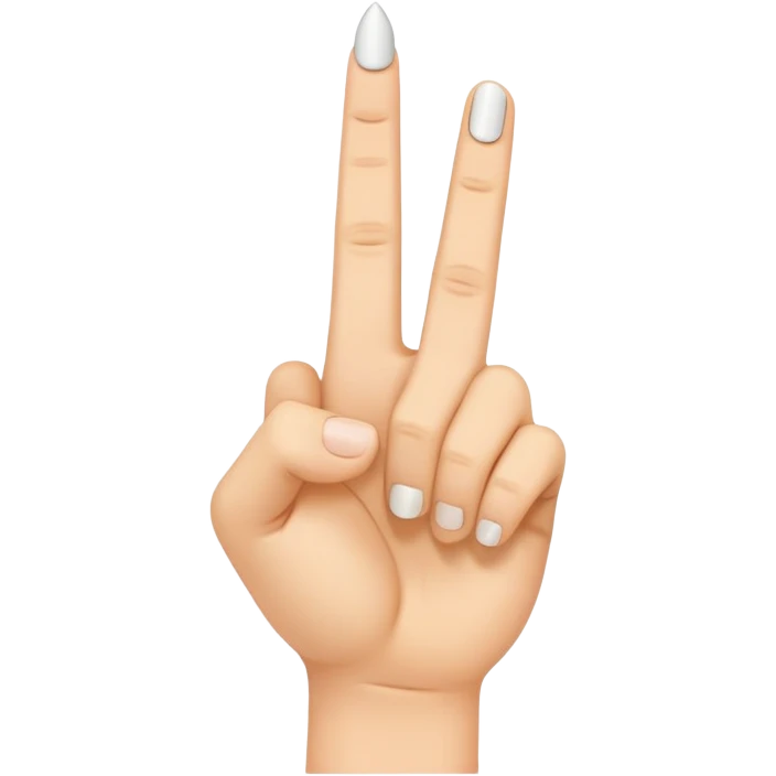 A hand throwing down the middle finger, index, and the little finger  emoji