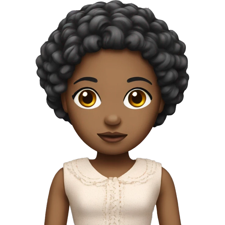 African American doll  emoji
