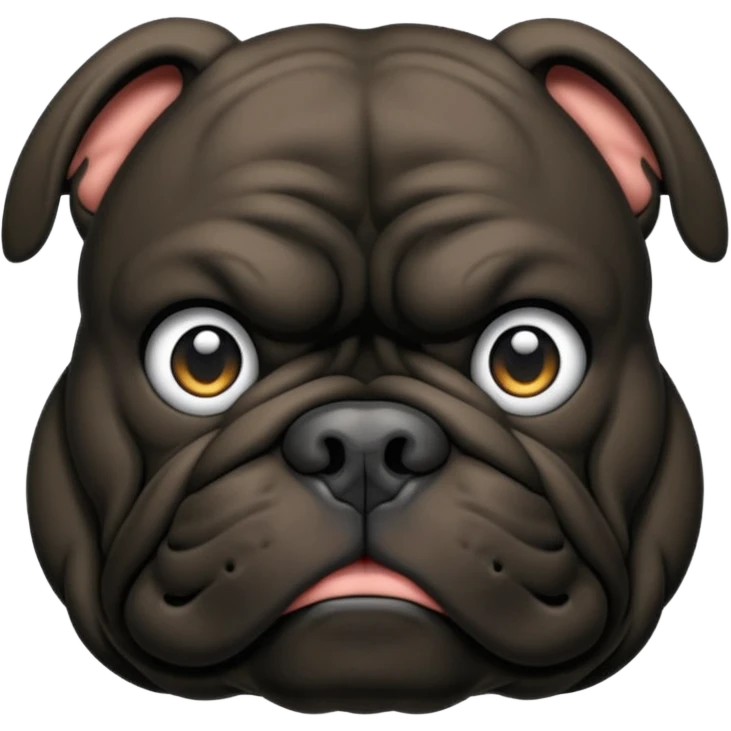 black bulldog Y3 emoji