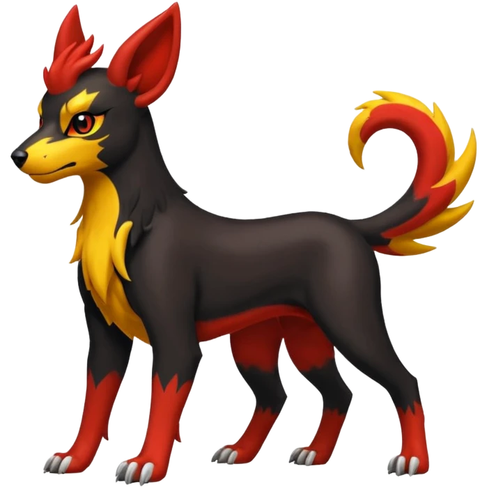 Colorful Houndour-Poochyena-Houndoom-Fakémon-creature emoji