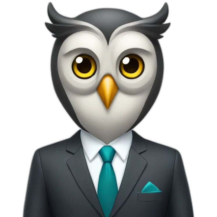 owl with ceo suit emoji
