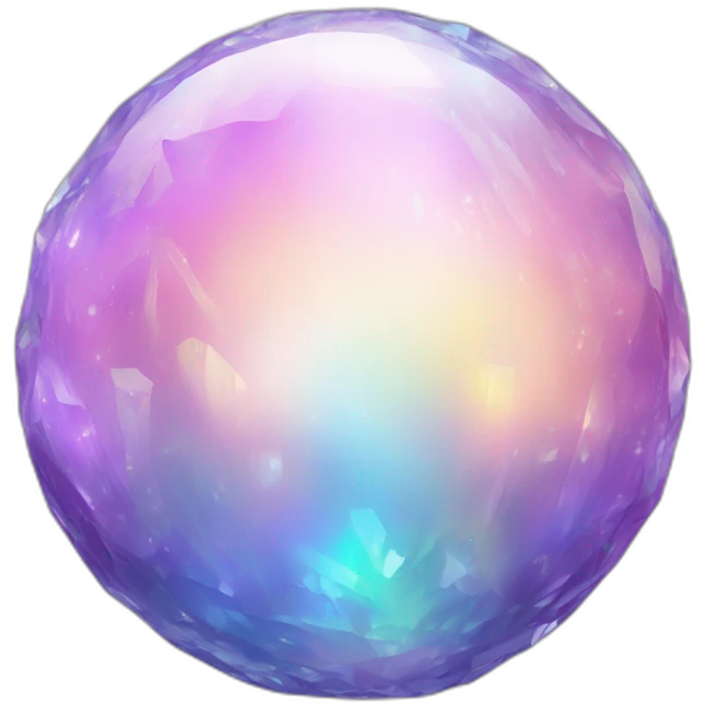 Iridescent crystal orb emoji