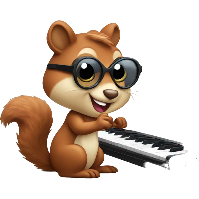 Squirrel play synthesizer emoji