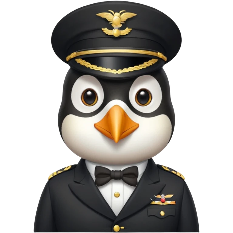 classy penguin soldier emoji
