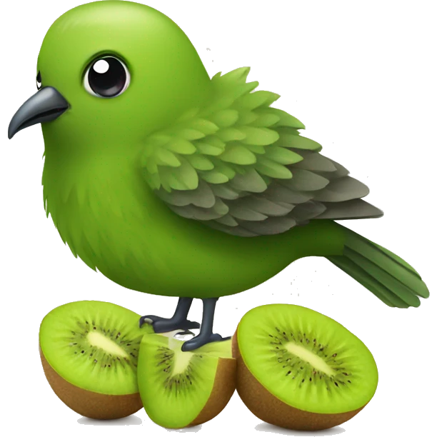 Bird with Kiwi emoji