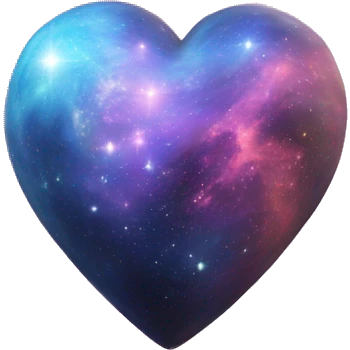 galaxy in 3d heart emoji