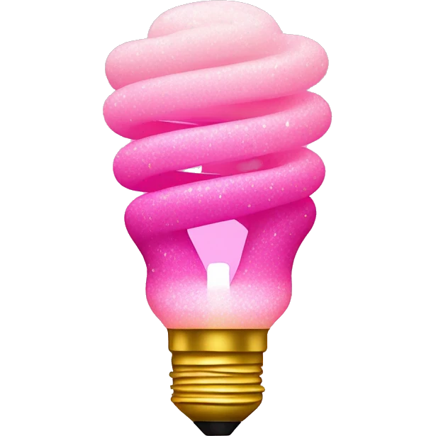 Pink ombre light bulb with glitter  emoji