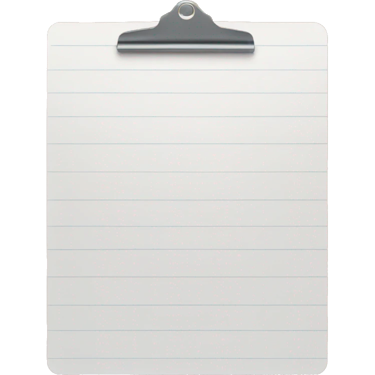 blank clipboard with 6 lines emoji