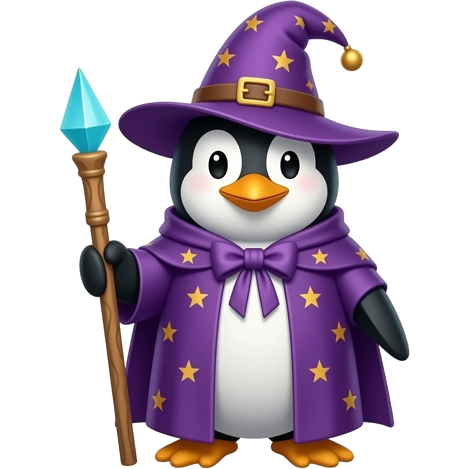 Penguin Wizard emoji