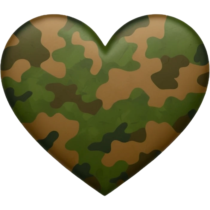 heart with a camouflage pattern emoji