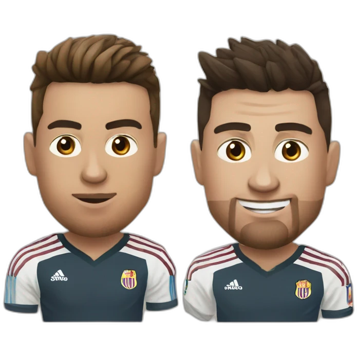 Ronaldo frappe messi emoji