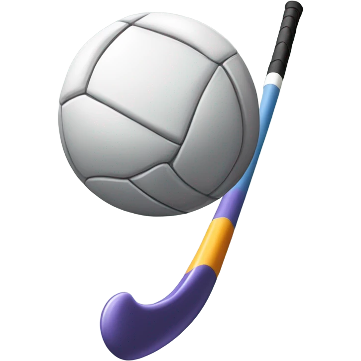field hockey stick and ball emoji
