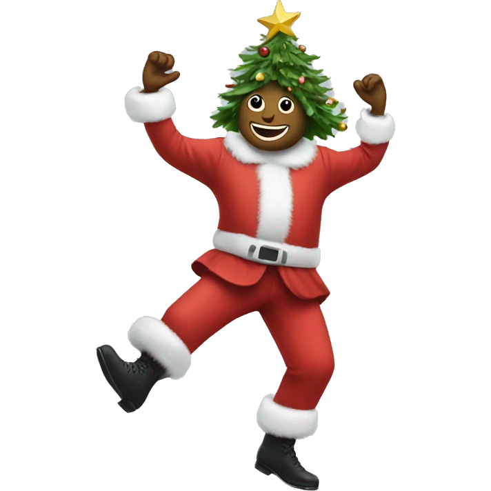 Christmas tree dancing emoji