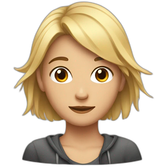 Une fille sur un homme emoji