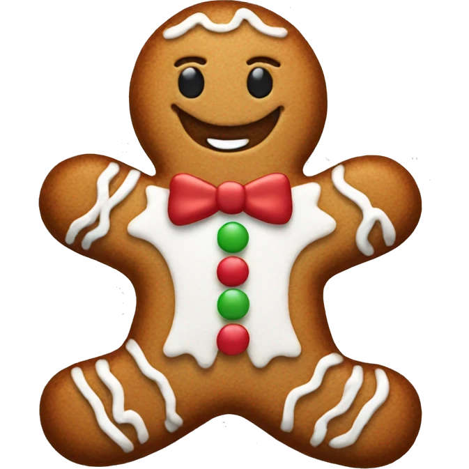 A gingerbread man emoji