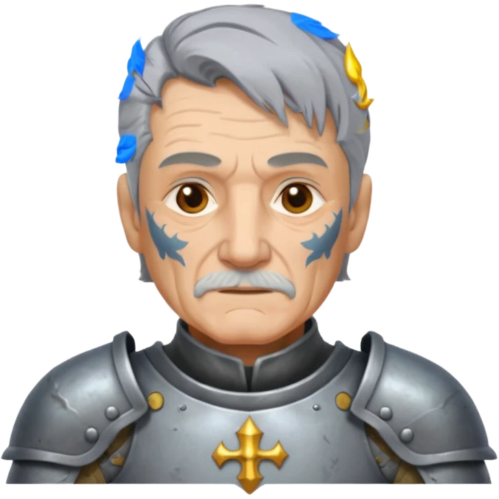 elderly tattooed knight emoji