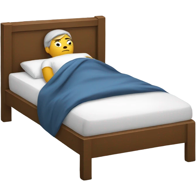 Someone mads layin in a bed emoji