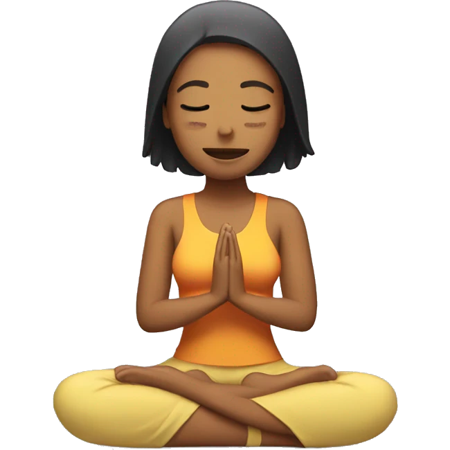 chica meditando  emoji