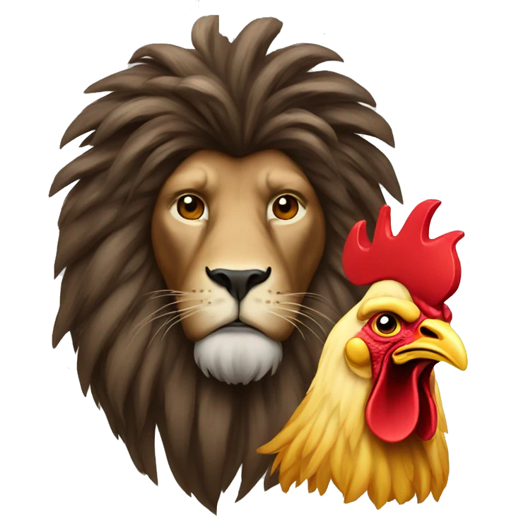 Rooster & Lion emoji