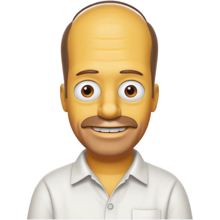 Homer Simpson with brown thinning hair emoji emoji