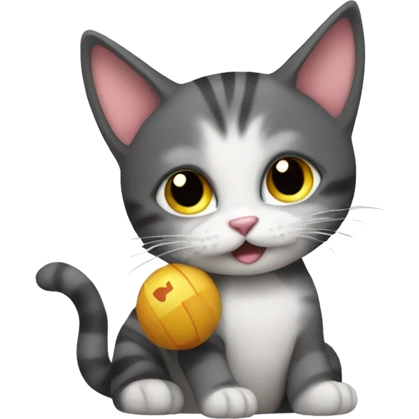 cat with toy emoji