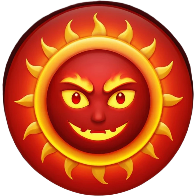 Evil sun emoji