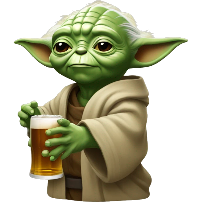 Yoda qui boit une bière  emoji