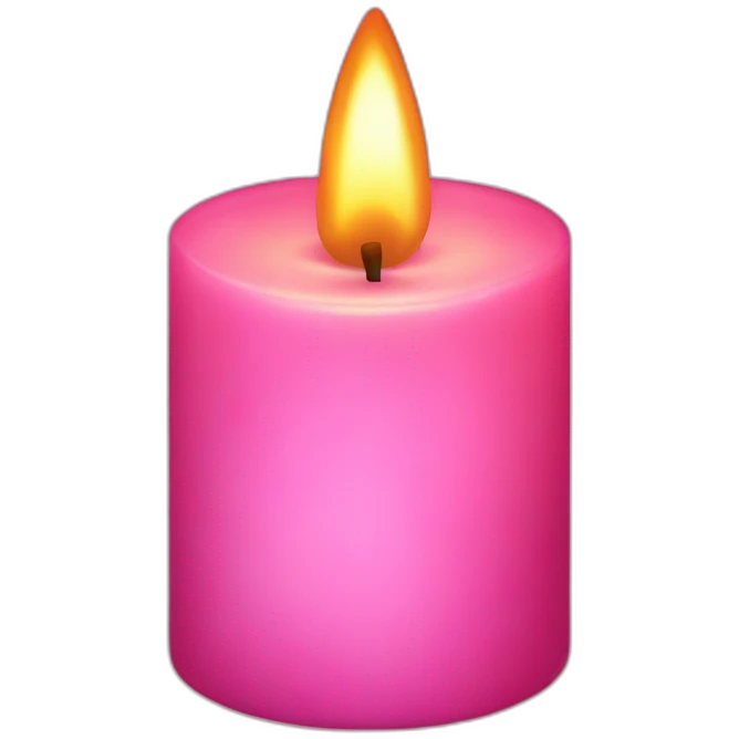 candle pink emoji