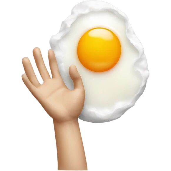 fried egg with hands emoji