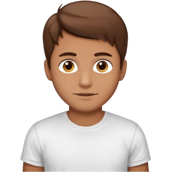 A guy with brown hair and a dick emoji