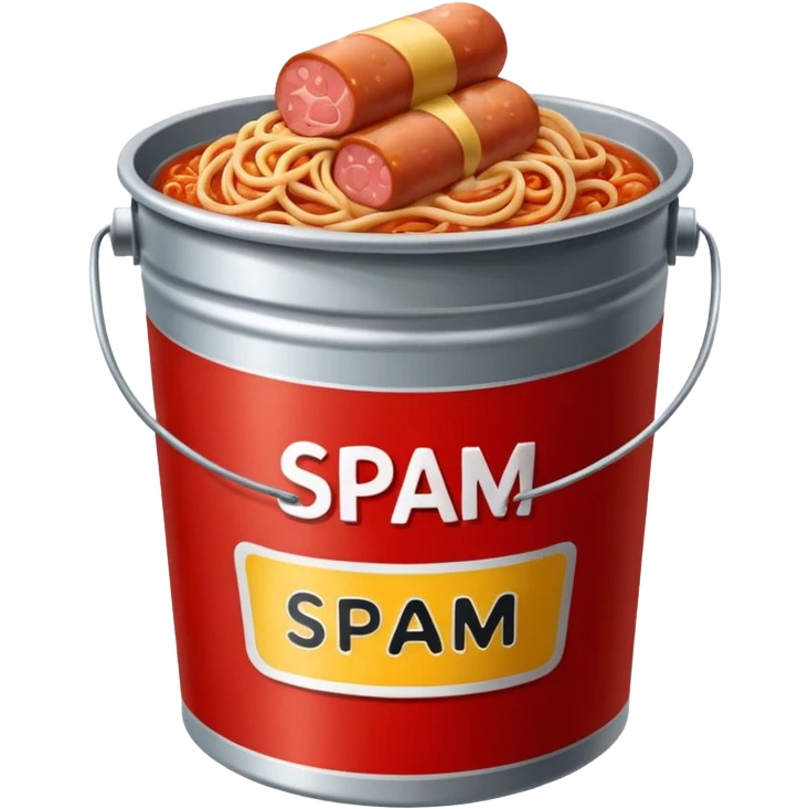 BUCKET OF SPAM spaghetti SLOP  emoji