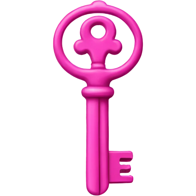 Pink key  emoji