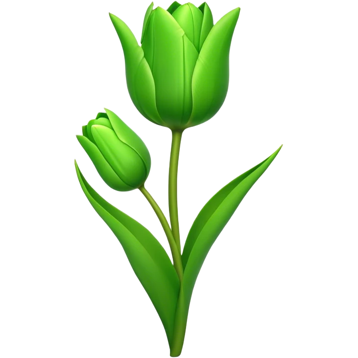 Green tulips emoji