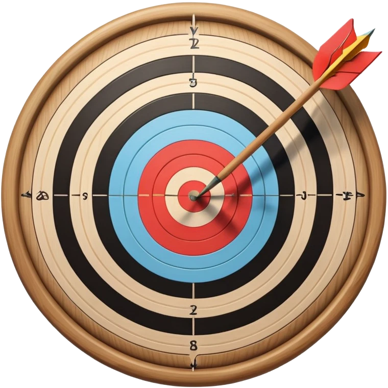 A bow with arrows drawn and ready, aimed at a target with concentric rings. The focus is on the elegance and precision of archery, with the target clearly visible in the background, symbolizing skill and concentration in the sport. emoji