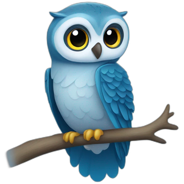 Sea Owl in blue shade emoji