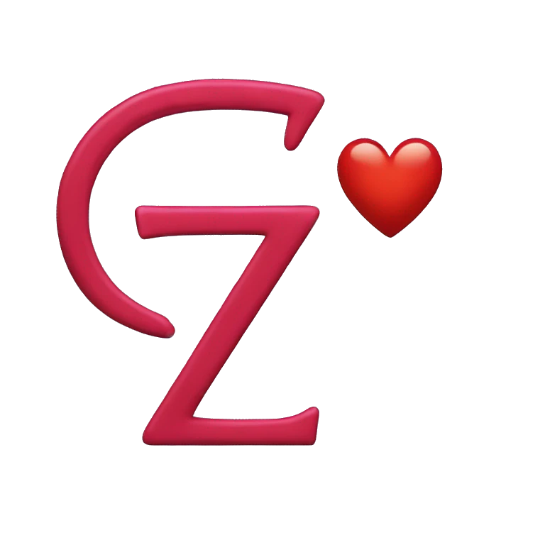 The letter Z with a heart on it emoji